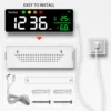 Decibel Sound Level Meter 11 inch Large LED Display Noise Temperature Humidity Meter with Alarm Icons Indicator Multi-function 5