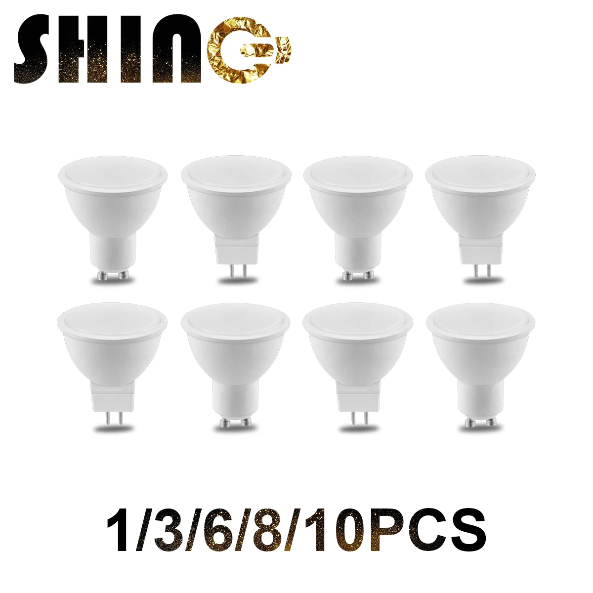 1-10PCS Led Spotlight GU10 GU5.3 MR16 3W 5W 6W 7W 8W Lighting Bulb 220V Indoor Lighting 3000k/6000k Home Decoration Bombillas