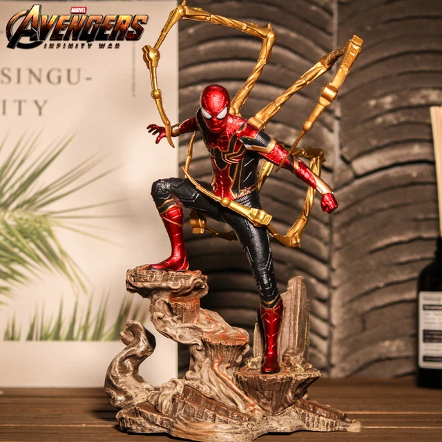 Jouet pour enfant Avengers Infini Is Iron Spider Statue Spiderman PVC  Figurine daction à collectionner Modèle poupée super-h