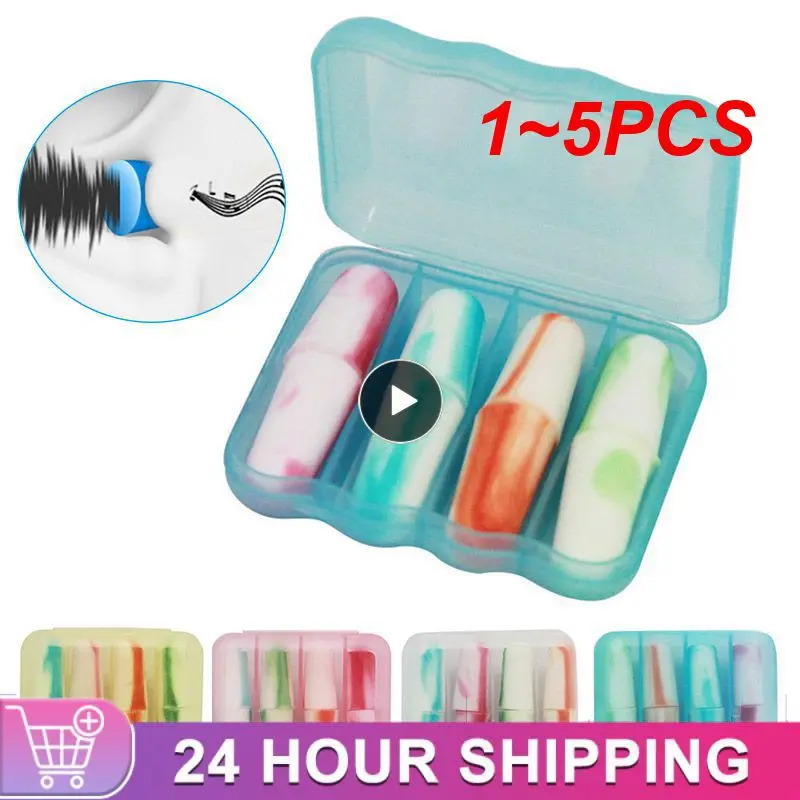 

1~5PCS Soft Earplug Sleep Noise Prevention Mute Earplugs Study Sleeping Sound Insulation Snore Noise Reduction Improve Sleep