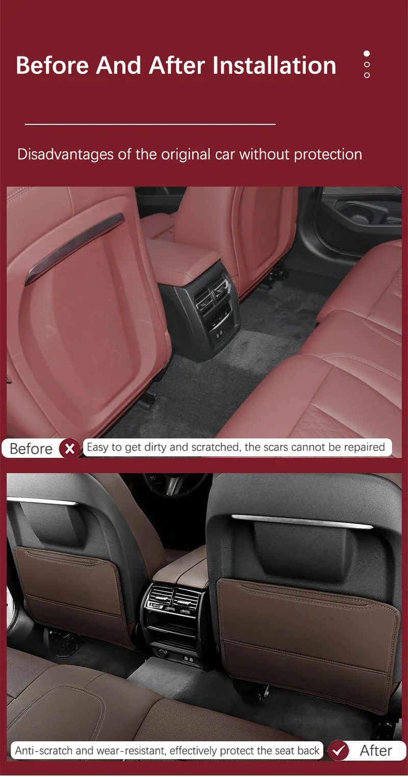Car Seat Back Covers Leather Rugs Storage Bag Mats Kid Protector Pads For Tank 700 Interior Accessories