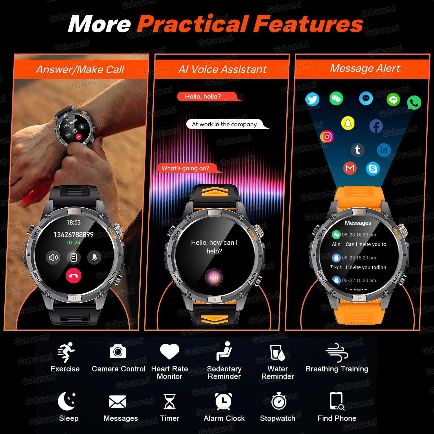 2026 New T-Rex3 Pro GPS Smart Watch Navigation Compass 10ATM Waterproof Swim Sports tracker Outdoors Military Men Smartwatches