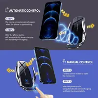 Wireless Charger Car Phone Holder Stand 15W Fast Charging Station For iPhone Xiaomi Samsung Huawei Magnetic Wireless Car Charger - Image 6