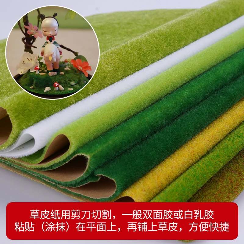 Diy Building Sand Table Model Tree Scene Landscape Production Material Model Lawn Football Field Turf Paper  Miniature Building 2