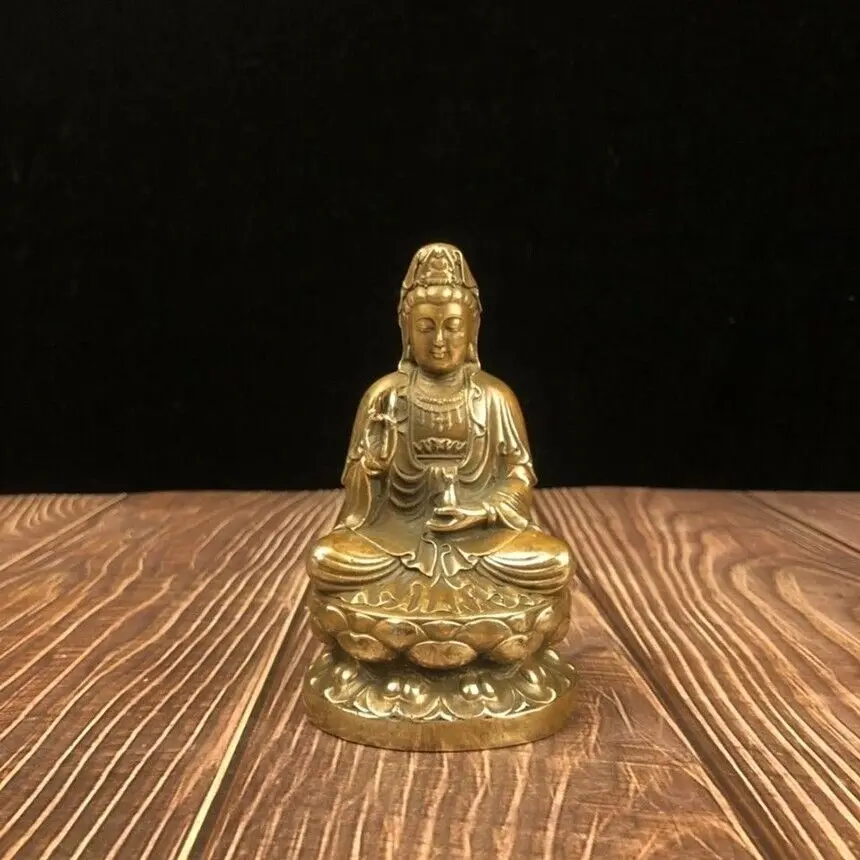

Бронзовый Guanyin статуя бодхисаттвы антикварная коллекция Fengshui