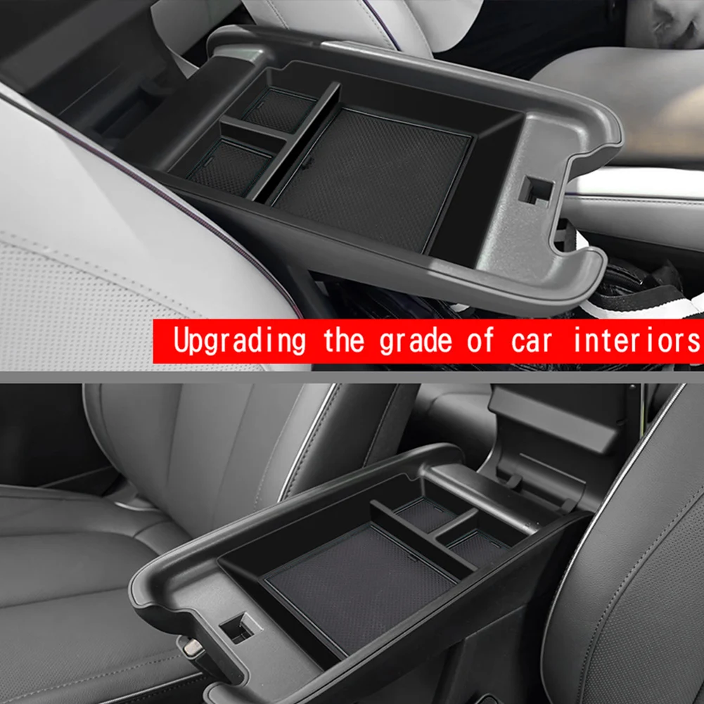 

Car Armrest Storage Box For Hyundai IONIQ 5 Central Control Container Stowing Tidying Organizer Black Interior Accessories