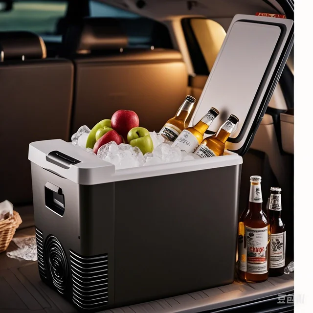 Mini réfrigérateur 12V 220V voiture maison double usage réfrigérateur congélateur 10L extérieur refroidisseur et plus chaud réfrigérateur électrique Portable glacière 1