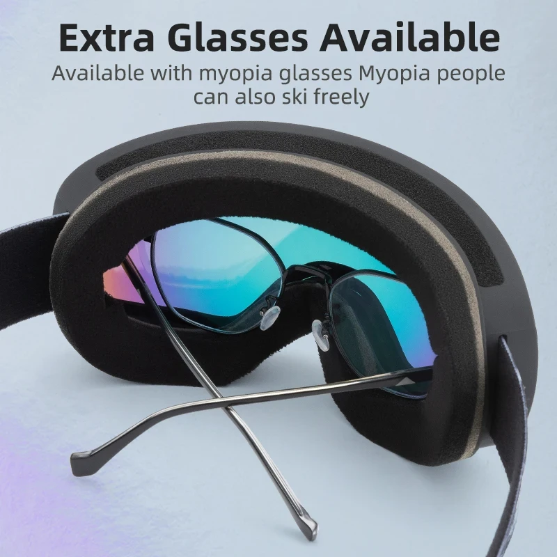 ROCKBROS Skiing Snowboarding Goggles Adult Child Anti-fog Ski Eyewear Glasses Windproof Adjustable Winter Sports Accessories 4