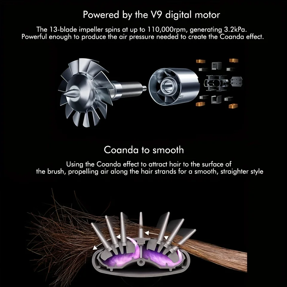 Hair Dryer Multi Hair Styler With Curling Iron Straightener With Brush hair dryer