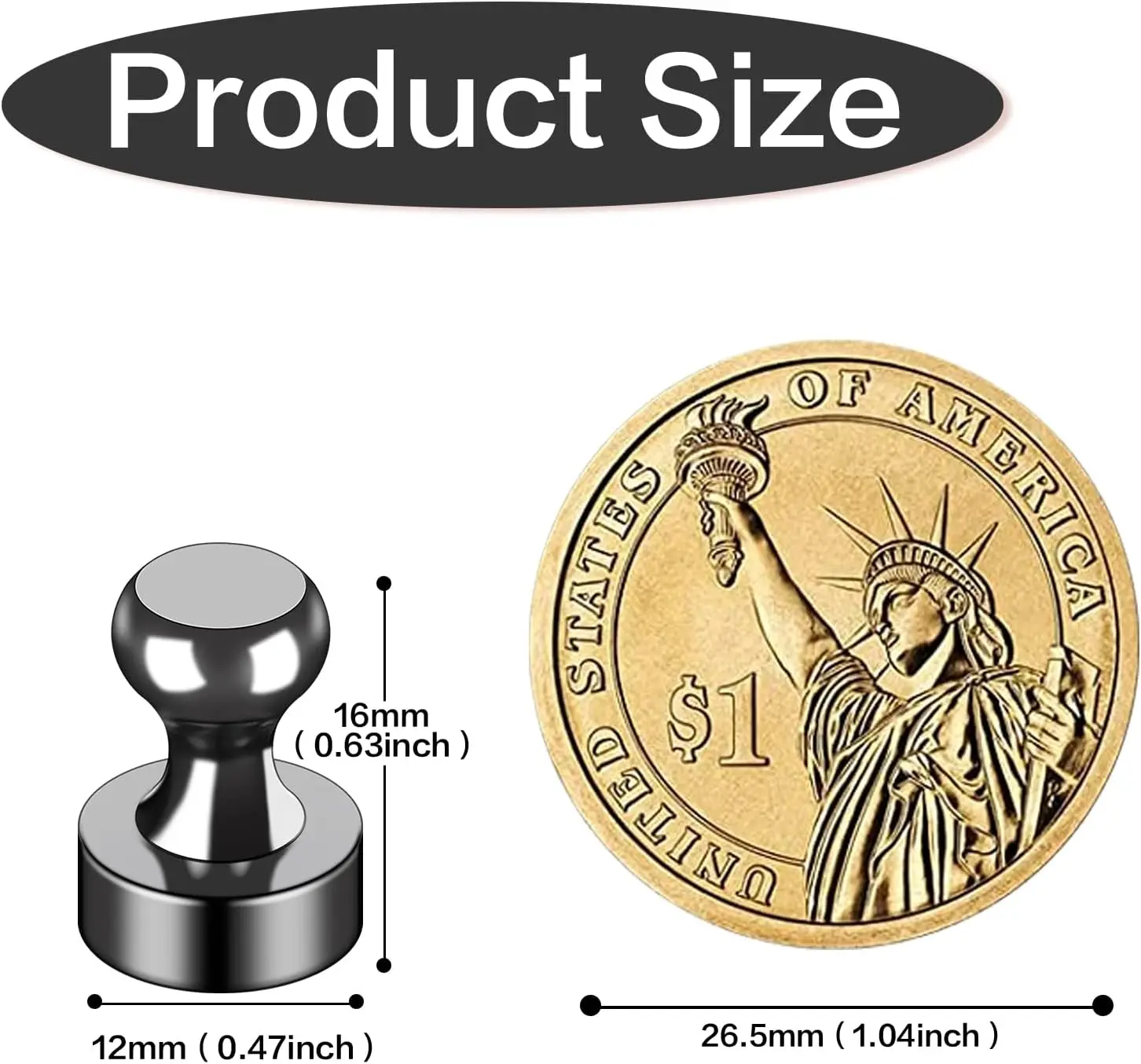 12Pcs Black Fridge Magnets Small Strong Magnets For Whiteboard Office Classroom Map Kitchen Accessories Locker Accessories