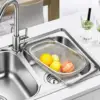 over The Sink Colander Retractable Breathable Drainage Home Kitchen Sink Draining Basket for Drain Rinse Vegetables Fruits 3
