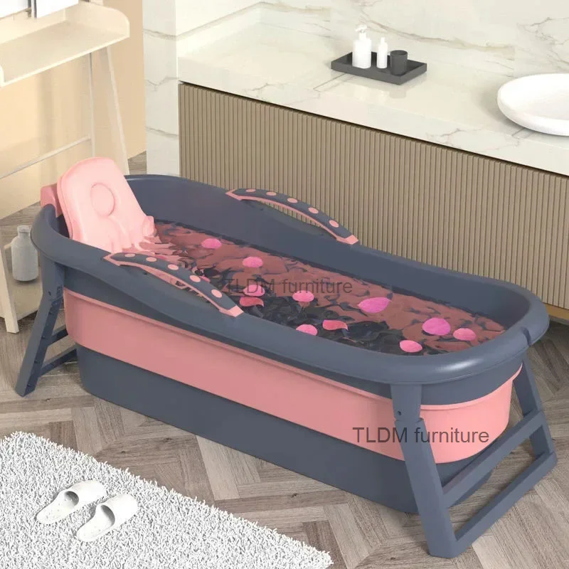 

Simple Portable Bathtubs Home Adult Portable Folding Bathtub Full Body Thickened Large Bathtubs for the baby Children's Bidet