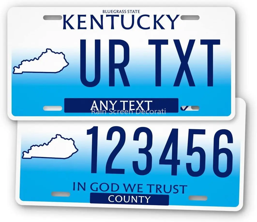 

Personalized Novelty Kentucky Plate KY Custom Text Auto Tag