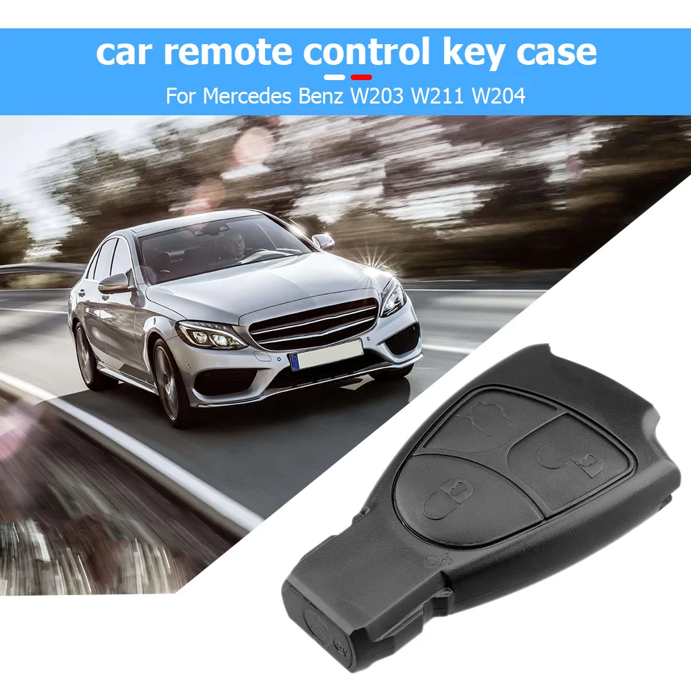 Black ABS Car Remote Key Shell 3 Button Case Cover