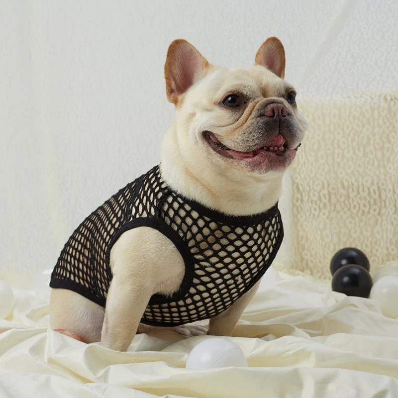 Summer Dog Vest Mesh Cool Dog Clothes French Bulldog Clothing Pug