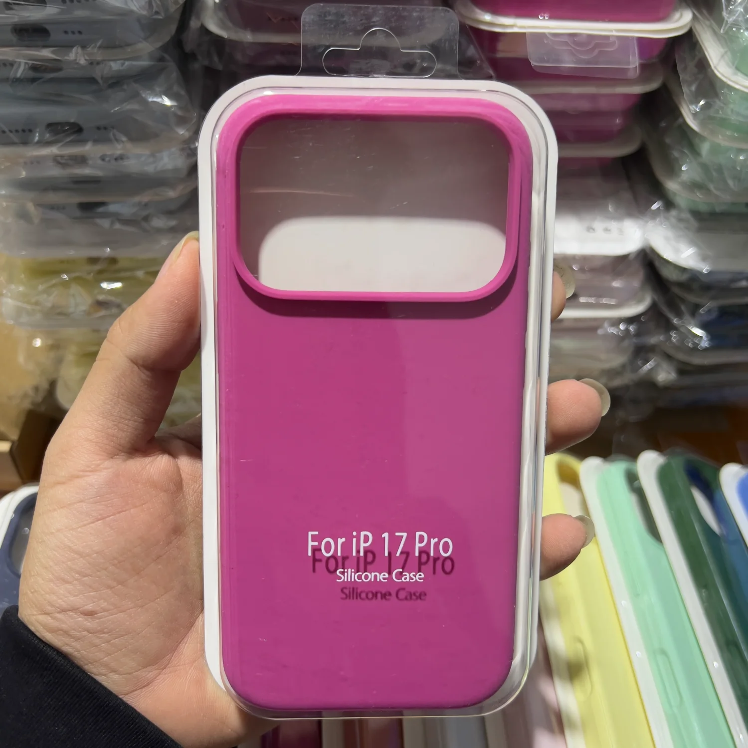 Official Liquid Silicone Skin Feel Case For IPhone 17Air 14 15 16 17 Pro Max Solid Candy Colour Color with Packet Box Cover 3