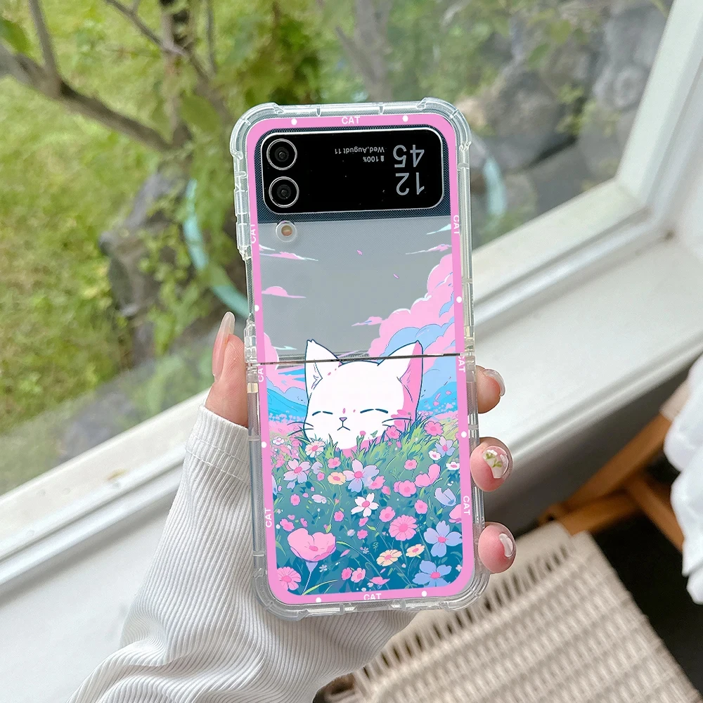 Cute Cat Cartoon Luxury Soft Anti-Fall Phone Case