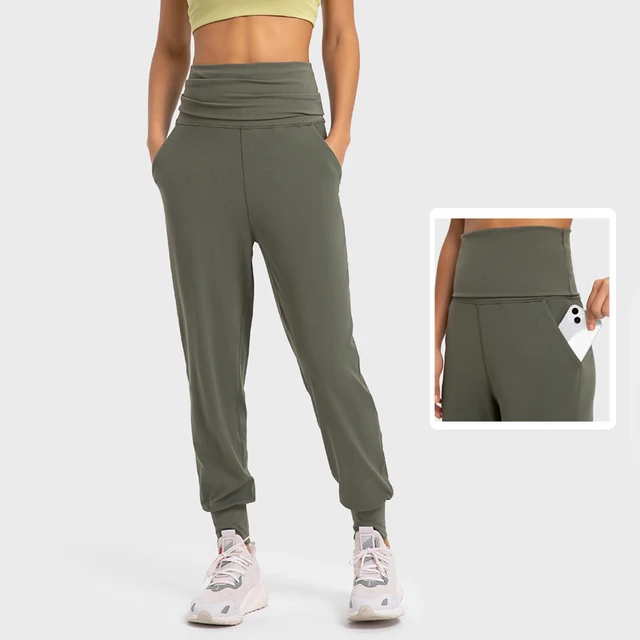 Women Running Loose Pants Fitness Gym Breathable Trousers Workout Clothes  Sweatpants Elastic Waist Yoga Pant With Pockets - Running Pants - AliExpress