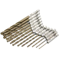 Perceuse hélicoïdale plaquée titane, poignée hexagonale, 13 pièces, 1.5-6.5mm, perceuse électrique, tournevis à Air, jeu d'accessoires pour outils 6