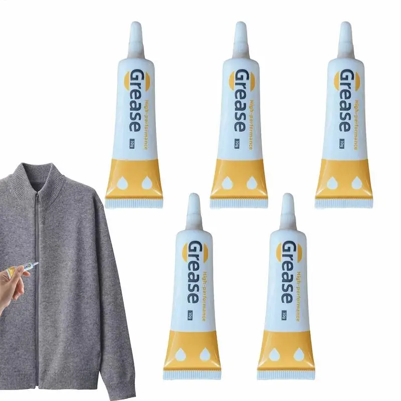 Zipper Lubricant for Clothes 5pcs Lubricant Tube Lubricating Grease Lock Core Lubrication Repair Stuck