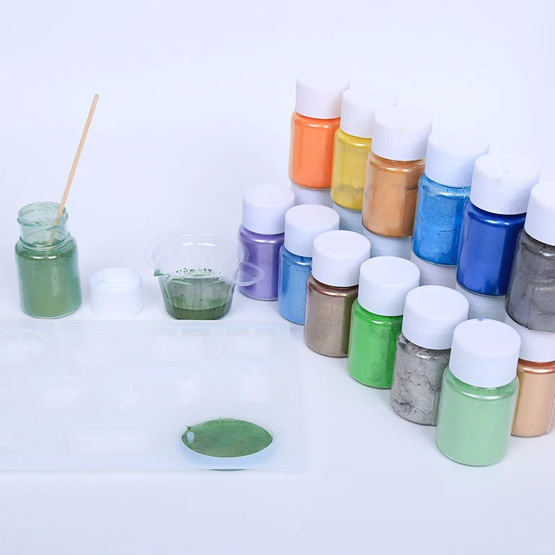 Slim Pearl Nail Powder 20ml-54colors Grade Pearlescent Natural Mica Mineral Powder Epoxy Resin Dye Nail Pigment Chrome