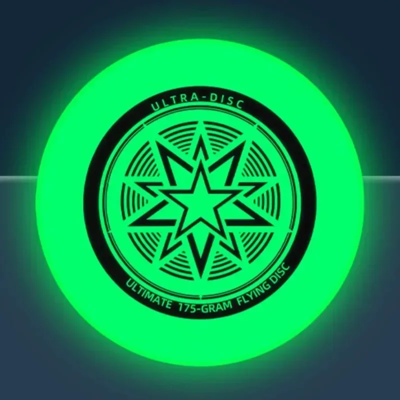 Flying Disc Nightlight Fluorescence Flying Discs 27cm Ultimate Flying Saucer for Outdoor Sports Beach Camping Game Swivel Discs