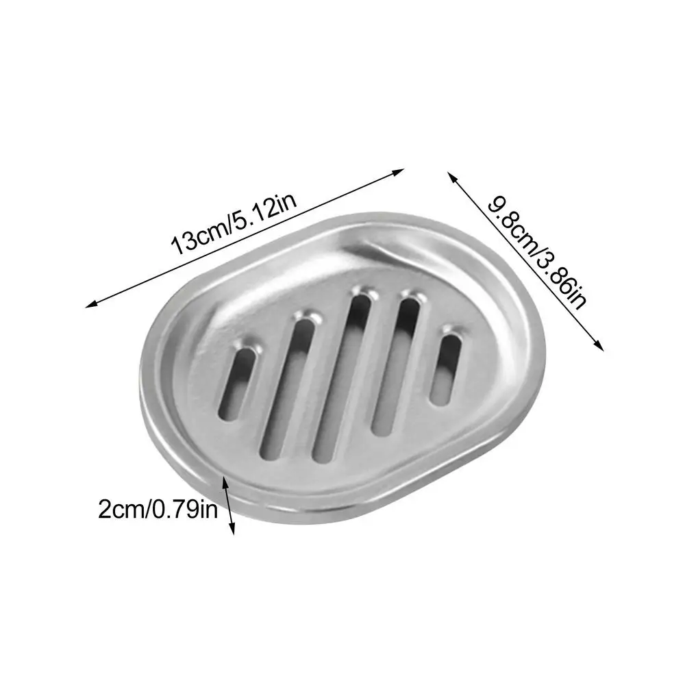 Description Picture 2 of itemSoap Holder Stainless Steel Rustproof Soap Dish Tray Practical Compact Bar Soap Tray Draining Soap Holder For Kitchen Shower