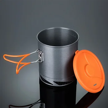 Fire Maple Camping Cookware Heat Exchanger Pot 1L Foldable Lightweight Outdoor Hiking Picnic Tableware Aluminum Pot FMC-XK6 2