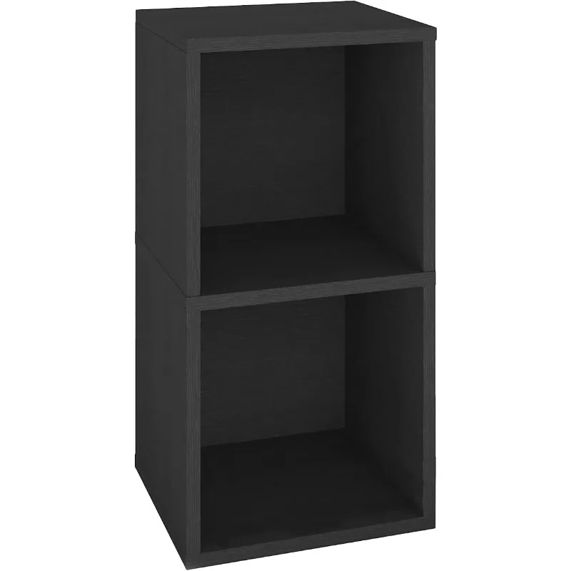 

Way Basics 2-Shelf Cube Book Case, Vinyl LP Record Album Storage (Tool-Free Assembly and Uniquely Crafted