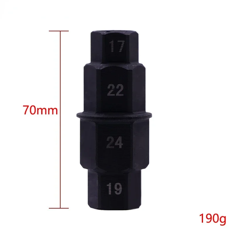 오토바이 앞바퀴 스핀들 특수 분해 렌치, 앞바퀴 스핀들, 육각 분해 소켓, 17mm, 19mm, 22mm, 24mm