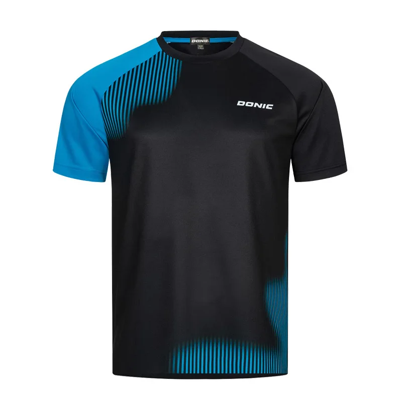 Authentic DONIC Round Neck Table Tennis Jersey Men Women Breathable Short Sleeve Ping Pong T-shirt Quick Dry Sports Shirt