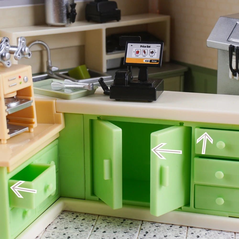 1:12 Dollhouse Miniature DIY Milk Tea Coffee Super Shop Series Furniture Bakery Fruit Set Micro House Kitchen Toy Gift 6