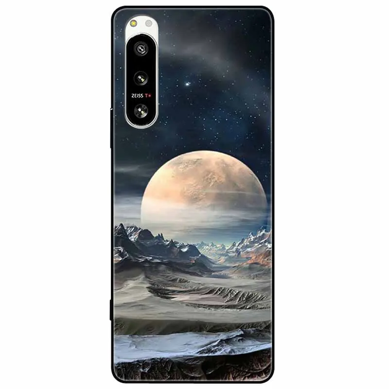 Soft Black Silicone Forest Painted Phone Back Cover TPU Coque