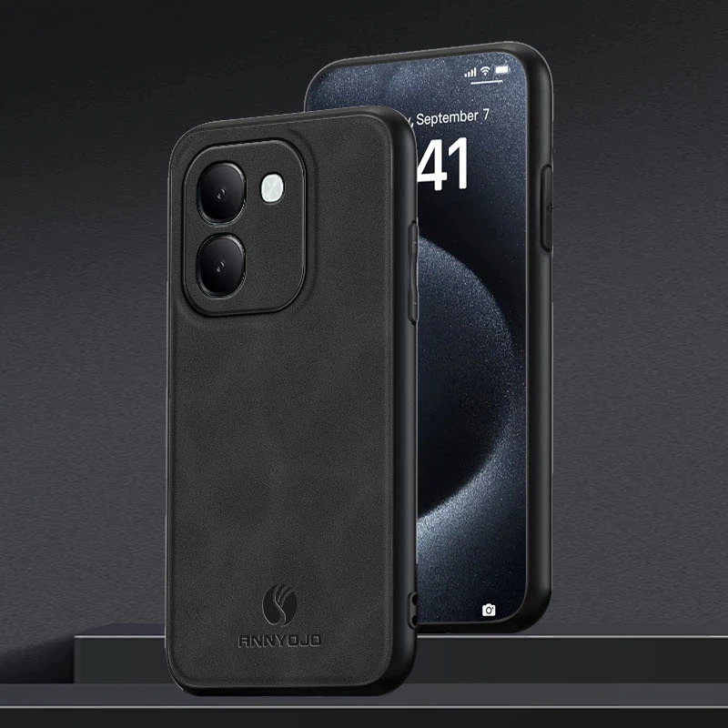 Magnetic Leather Shockproof Phone Case with Non-Slip Back Cover