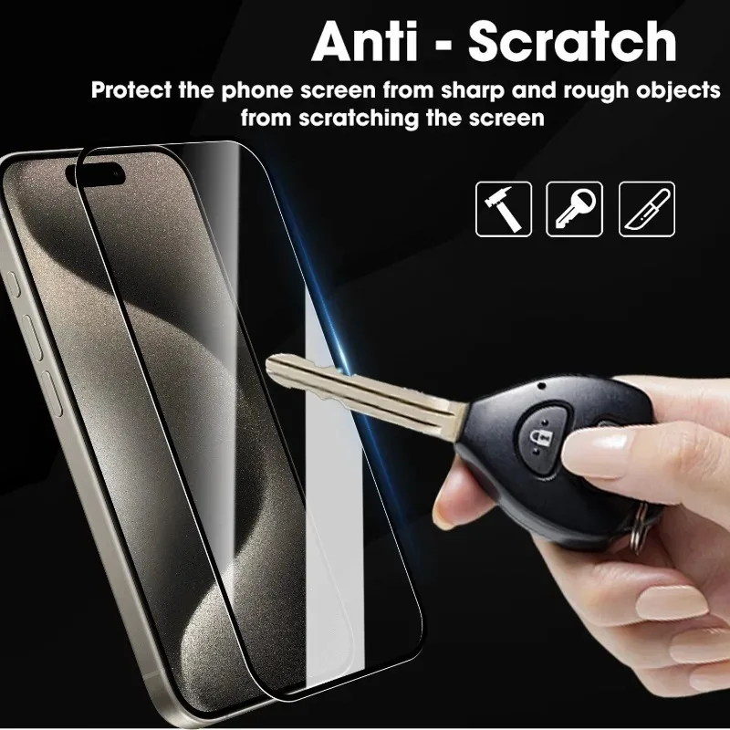 Premium 6-in-1 Front and Back Tempered Glass Set with HD Camera Lens Protection - Anti-Scratch Screen Guard