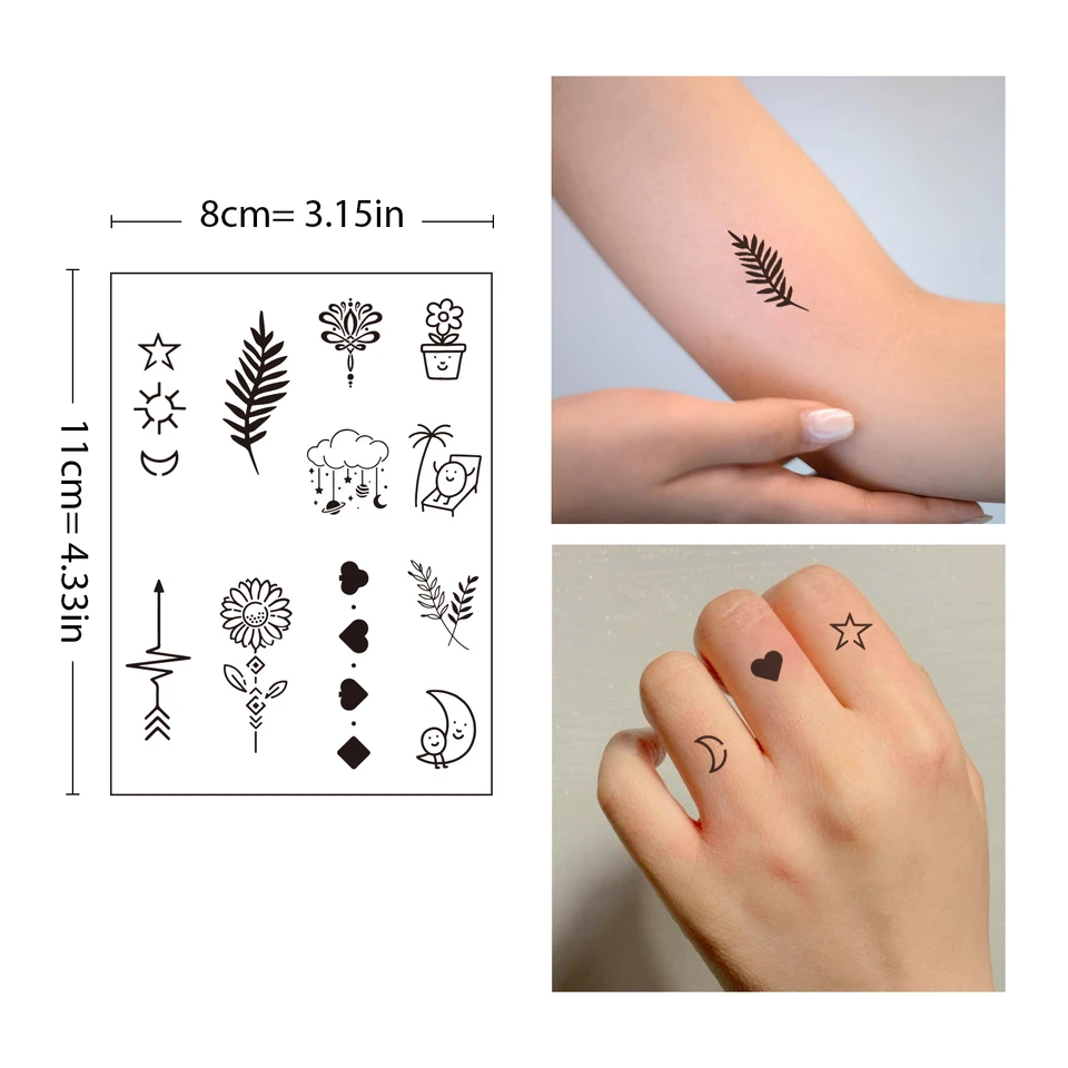 Buy Special Letter Temporary Tattoos For Men Women Kids Verse Heart  Sanskrit ECG Small Tattoo Stickers High Quality Fake Tattoos at affordable  prices — free shipping, real reviews with photos — Joom, image size:960x960