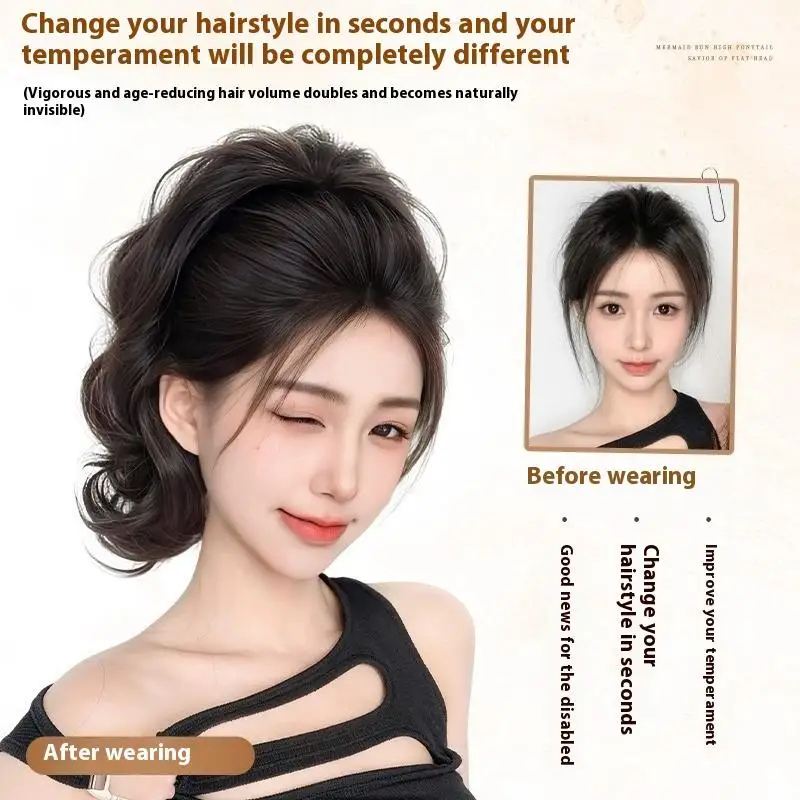 New 1Pc Synthetic Ponytail Claw Clip Fluffy Curly Hair Extensions Ladies Ponytail Hair Clip Party Daily Wear DIY Accessories