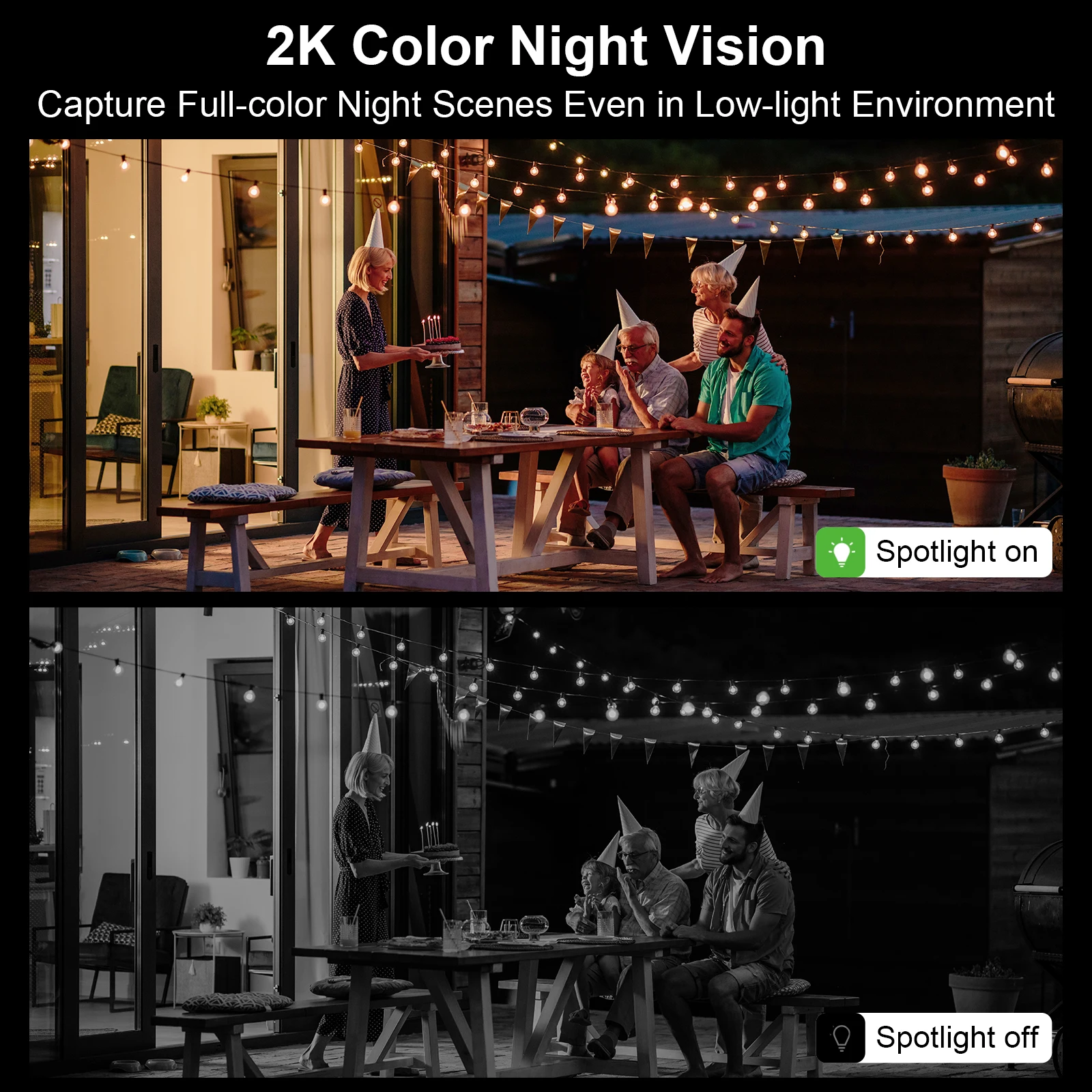 ARCCTV 4MP Wireless Solar Camera Outdoor Surveillance Motion Detection Color Night Vision Security Floodlight Solar Wifi Camera 4