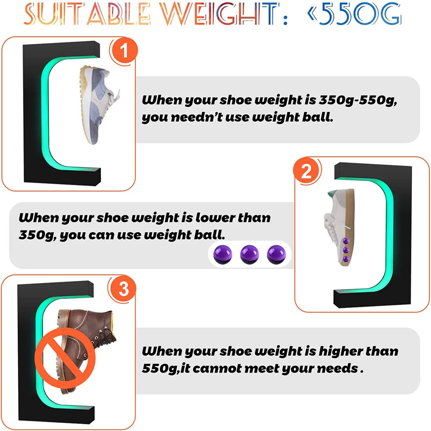 220V Levitating Shoe Display Stand Floating Sneaker Stand Magnetic Sneaker Stand Holder for Shoes Collectors Storewindow 4