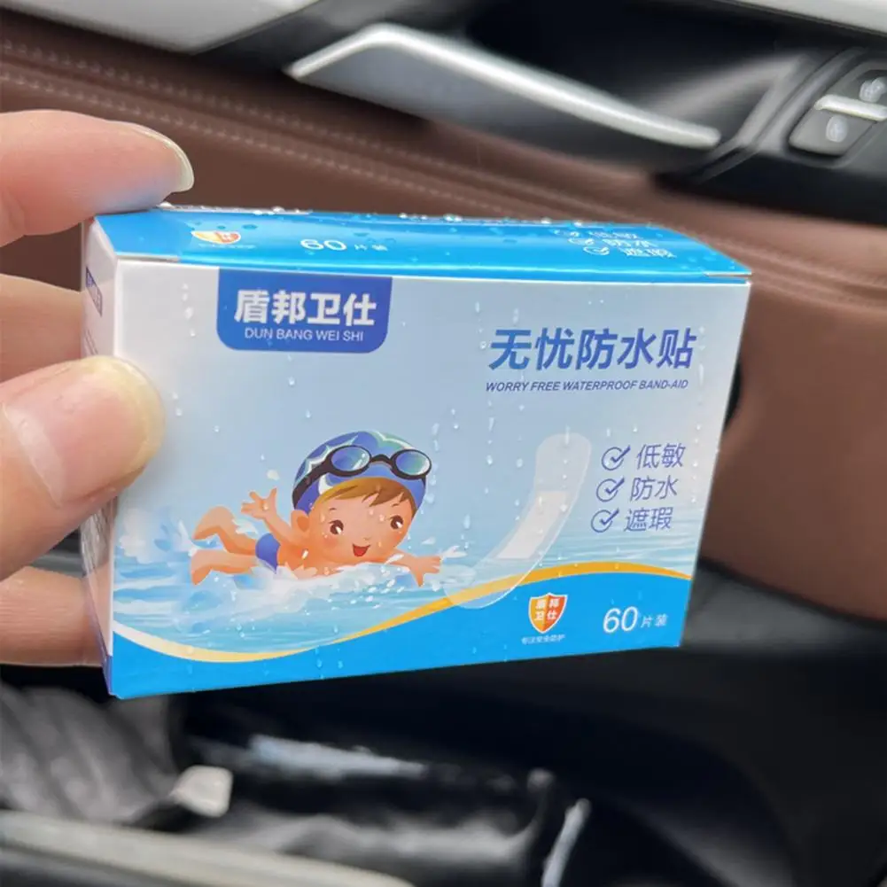 60Sheets/Box 7cm Waterproof Bandage Self-Adhesive Breathable Swimming Bath Shower Patch Transparent Film Dressing Wound Cover