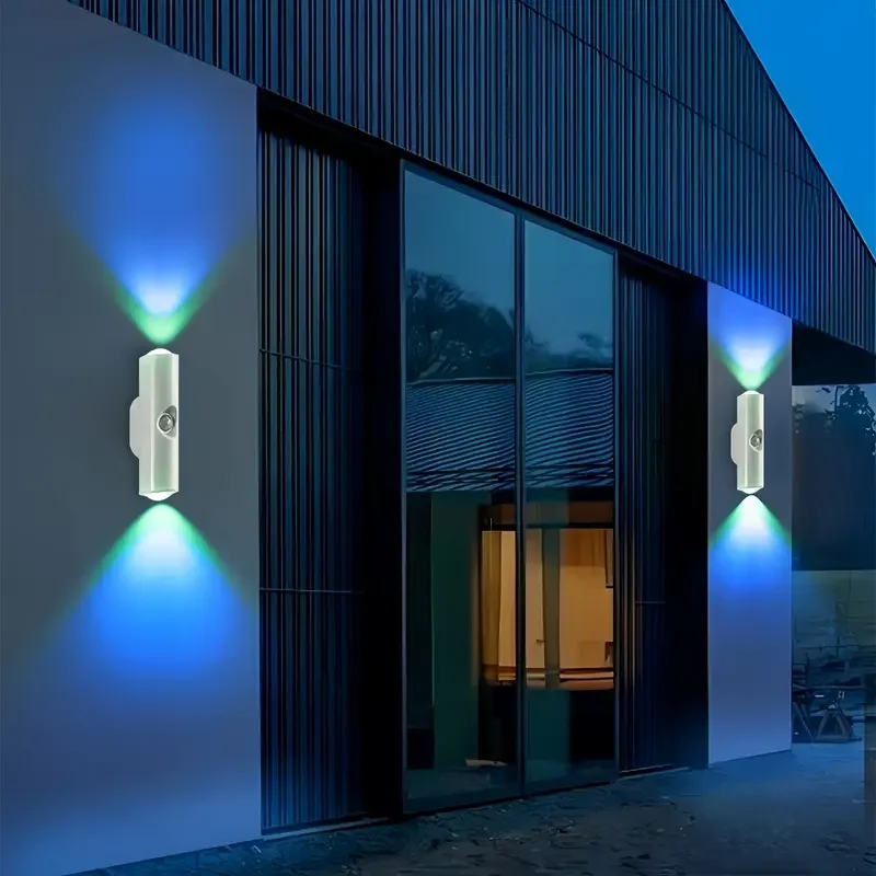4 pack rgb color changing   sensor wall lights dual head magnetic wall lights with 7 color gradient battery powered polished   for living room bedroom ambiance rechargeable lithium battery wallmounted lights bedroom lighting modern lighting durable plastic 7