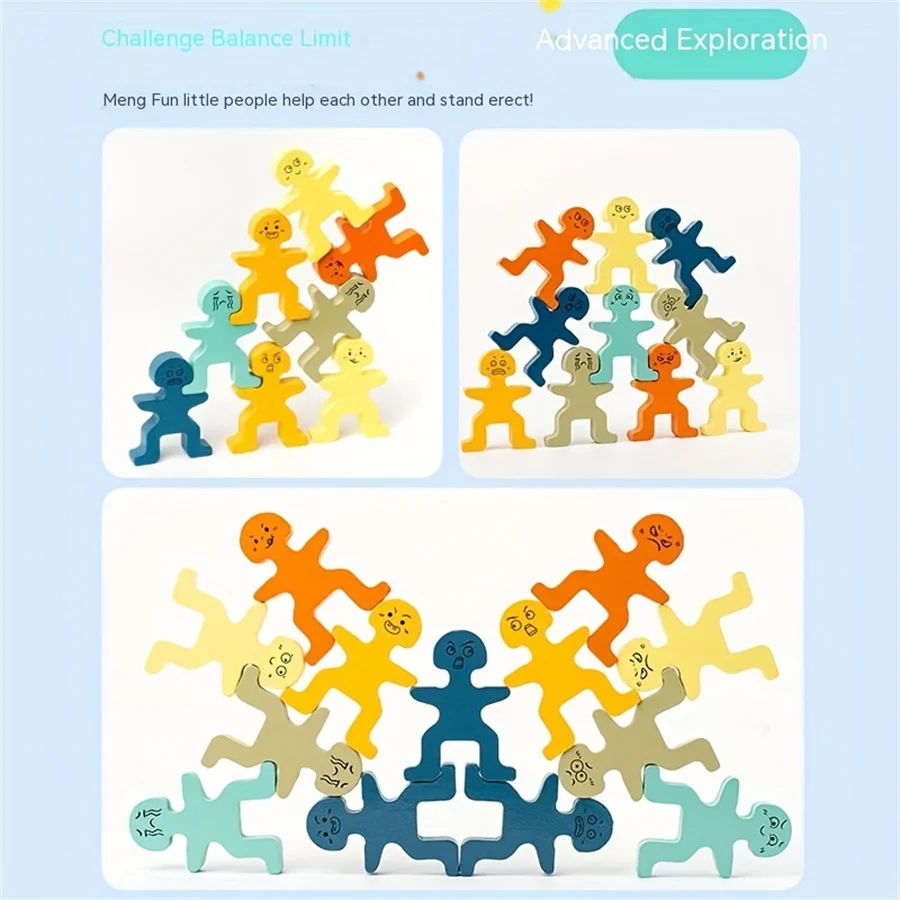 Children's small figure stacking high parent-child interactive game, balance building blocks, early education enlightenment toys 3