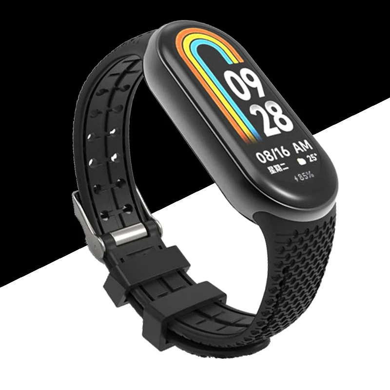 รูปสินค้า สายรัดซิลิโคนสําหรับ Mi Band 8 9 สร้อยข้อมือยางเปลี่ยนสายนาฬิกาข้อมือ Smartwatch สร้อยข้อมือ Correa สําหรับ Xiao mi mi Band 8 สาย