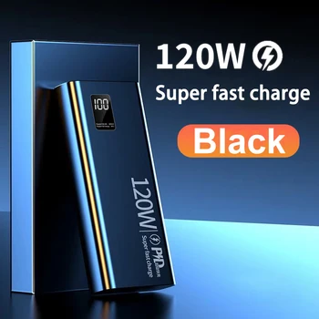 Power Bank da 120W 50000mAh Ricarica Super Veloce Capacità Sufficiente al 100% Caricabatterie Portatile con Display Digitale per iPhone Xiaomi