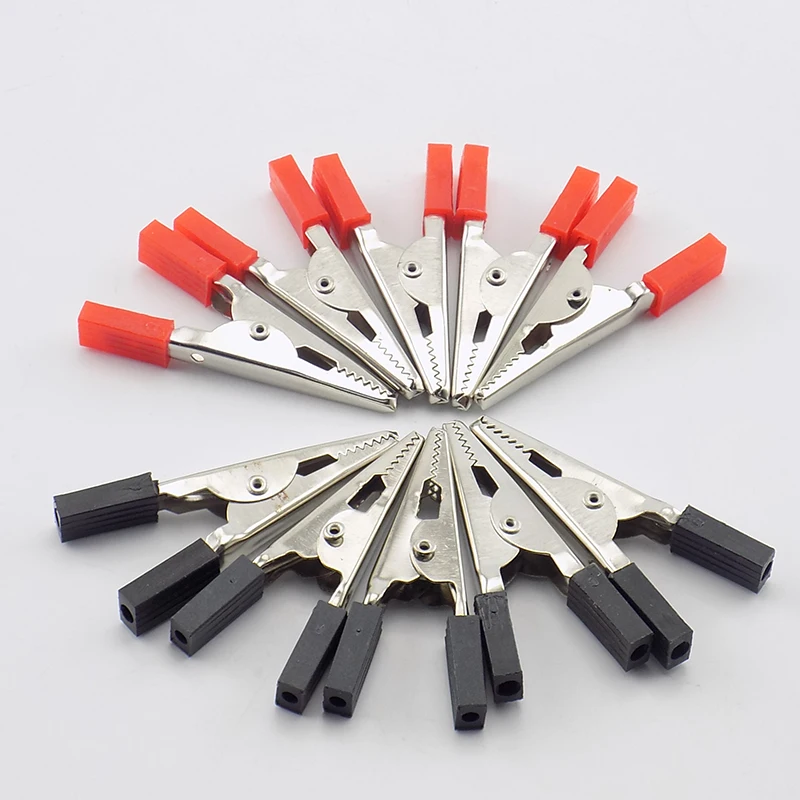 10pcs 50mm 35mm Alligator Clips Crocodile Test Lead Power Terminals Clips Electrical Tool D1