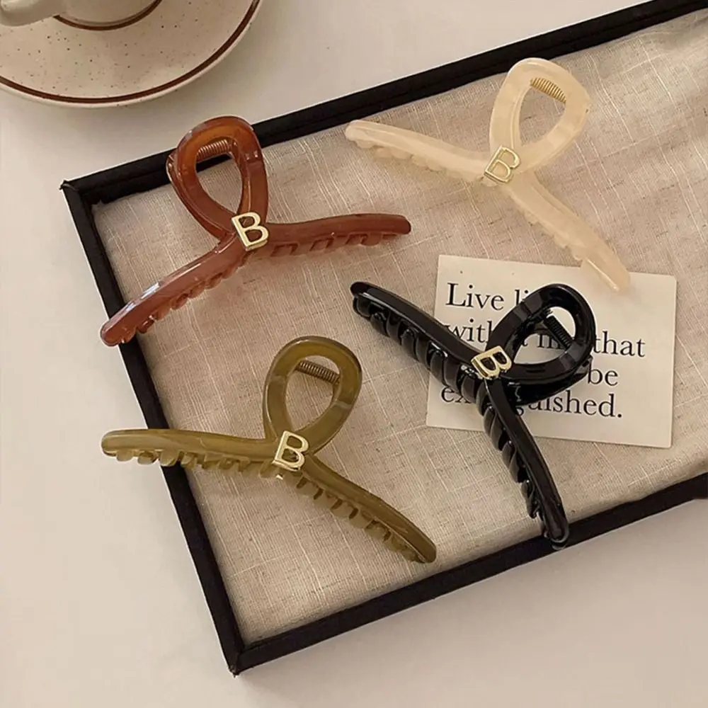 

Новинка Heardress держатель для конского хвоста шпильки геометрической формы большие заколки для волос с буквой B большие заколки для волос женский корейский зажим для волос с акулой