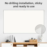 ZHNUWIE Projector Screen White Grid Anti-Light 16:9 Projection Screen For Home 72 84 100 120 133 Inch Portable Reflective Cloth - Image 6