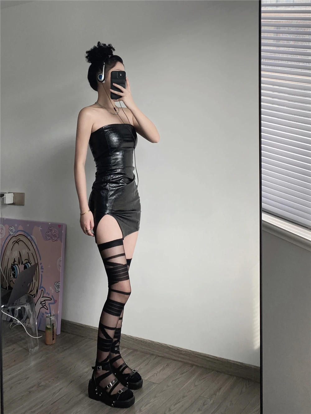 Description Picture 4 of itemJK Lolita Women Stockings Ultra-thin Transparent Crystal Silk Socks Thigh High Stockings Y2k Girls Thigh High Socks Stockings