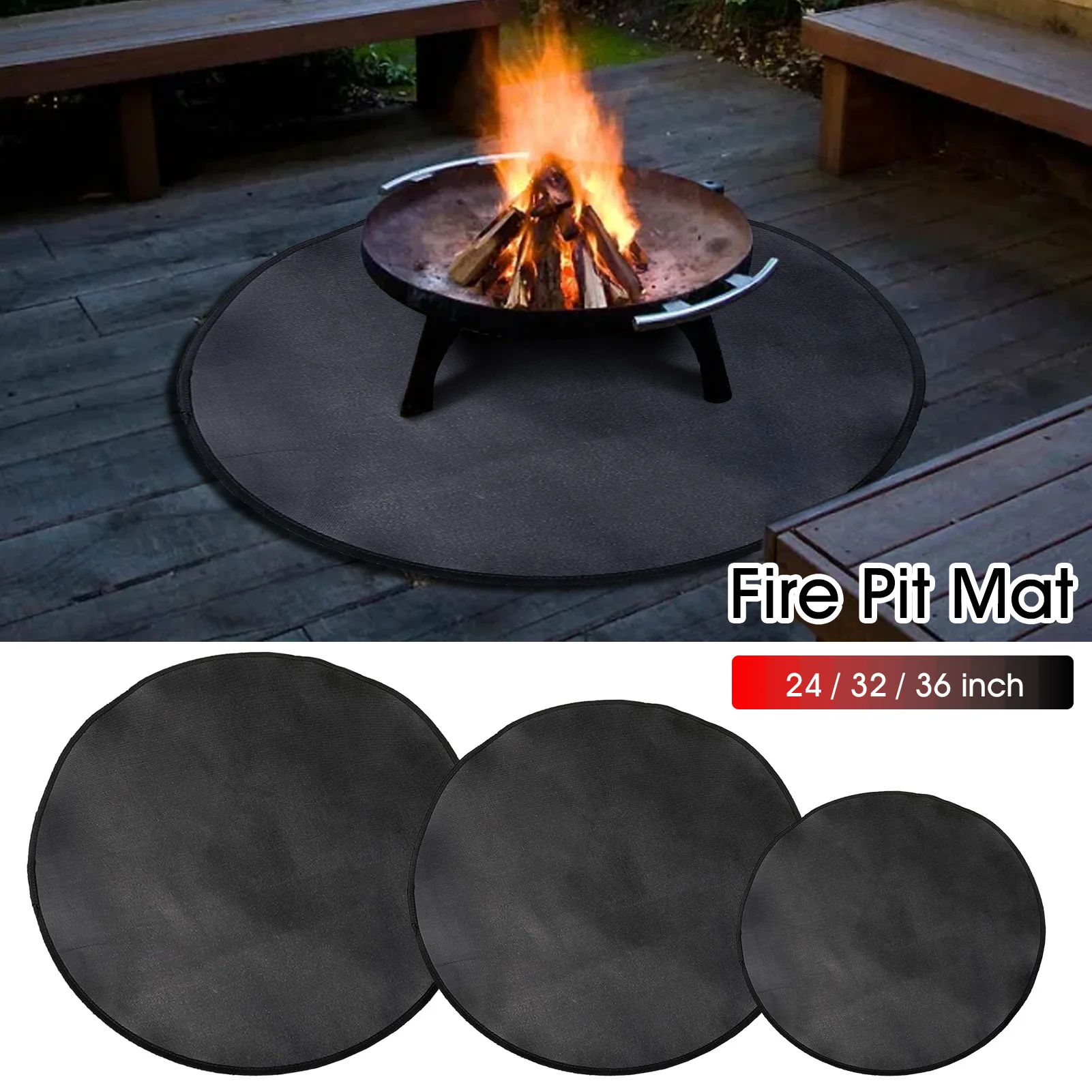 24/32/36 Inch Fire-Resistant Patio and Deck Mat 1