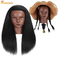 Têtes de Mannequin Afro pour tressage, poupées de cheveux, formation humaine réelle, modèle de coiffeur, Kit de coiffure naturel pour femmes, perruques 5